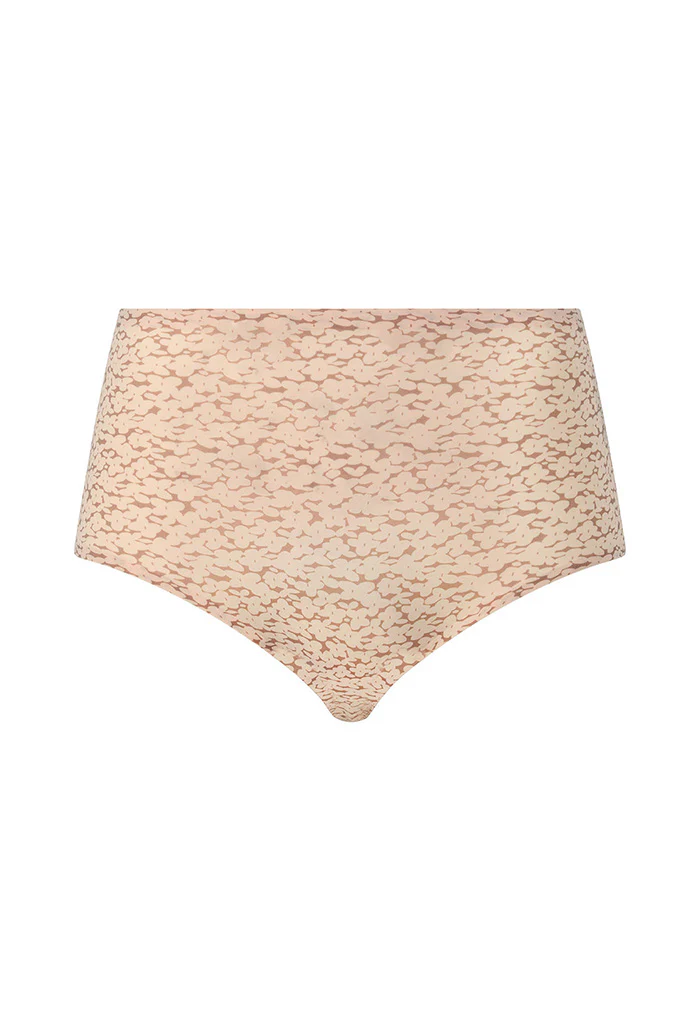 High Waist Brief - Norah Nude Print
