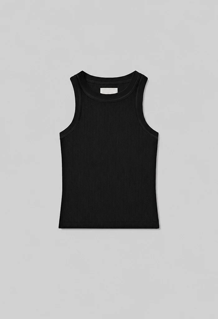 Isabel Rib Tank - Black - Image 8