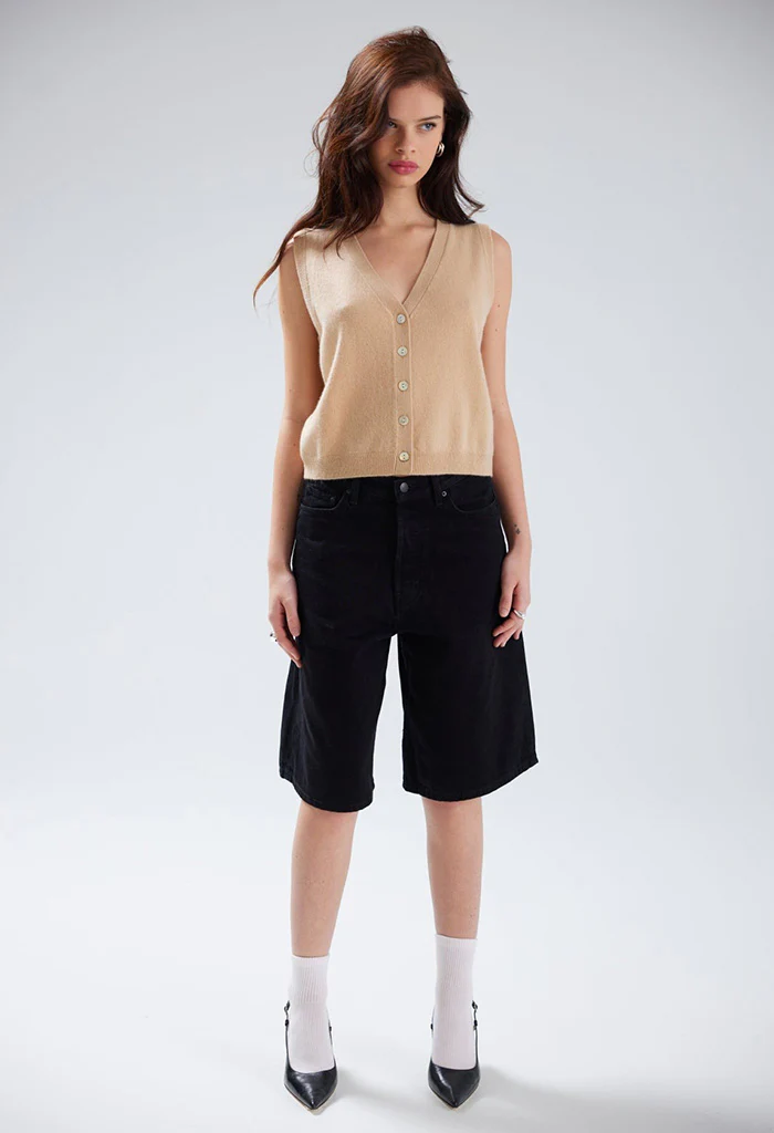 Jada Button Up Tank - Biscotti - Image 5
