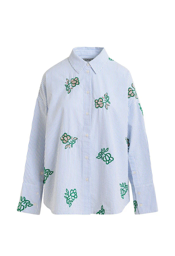 Jalinki Shirt - Green/Light blue/Off-white