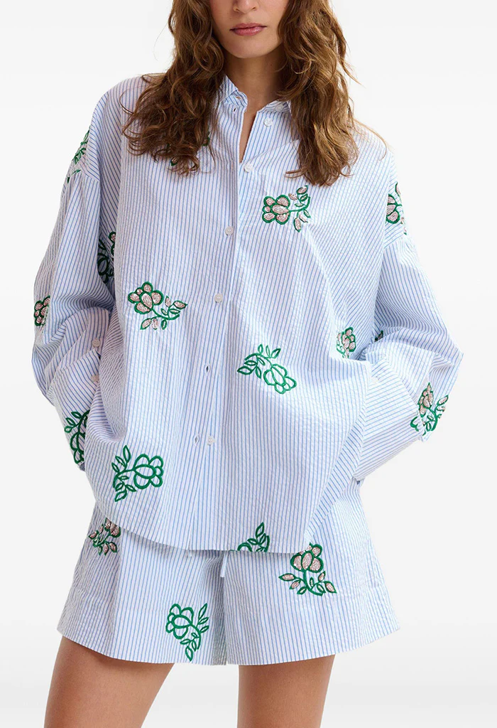 Jalinki Shirt - Green/Light blue/Off-white - Image 3