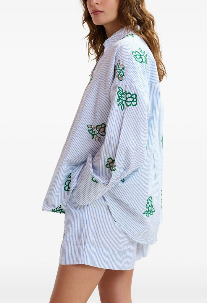 Jalinki Shirt - Green/Light blue/Off-white - Image 6