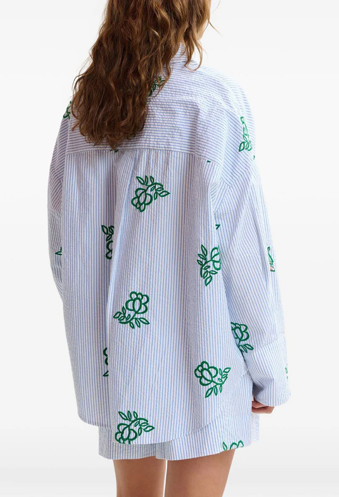 Jalinki Shirt - Green/Light blue/Off-white - Image 7