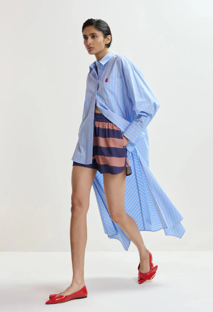 Jape Shirt Dress - Light Blue/White - Image 2