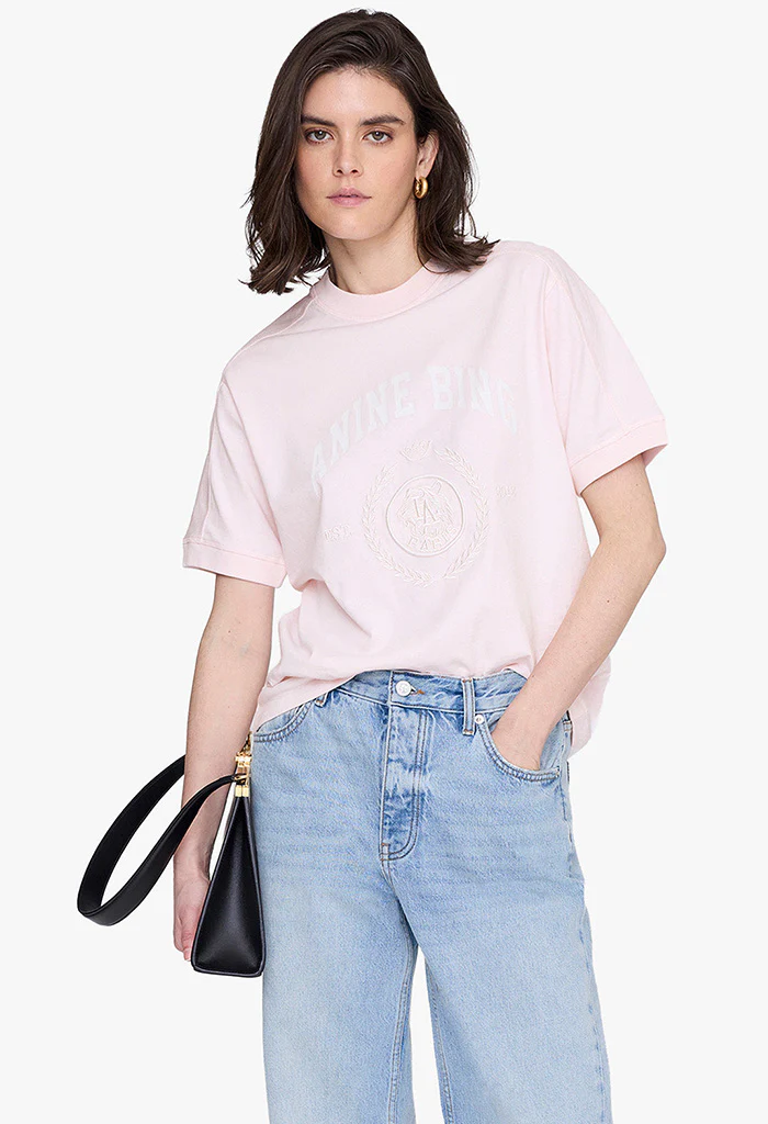 Jaylin Tee Collegiate - Powder Pink - Image 2