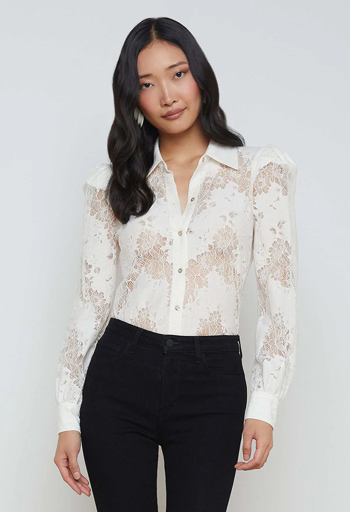 Jenica Lace Blouse - Ivory - Image 2