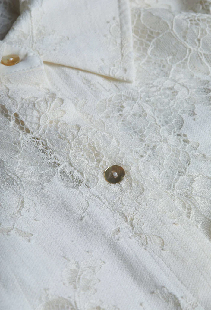 Jenica Lace Blouse - Ivory - Image 6
