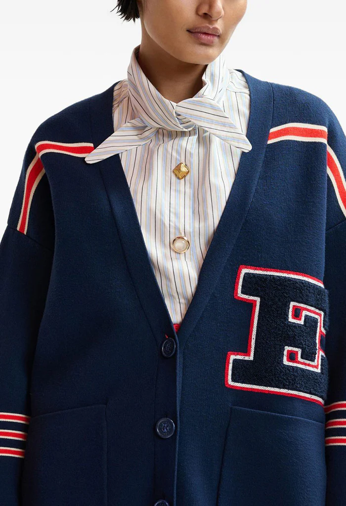 Jigan Cardigan - Navy and Red - Image 4