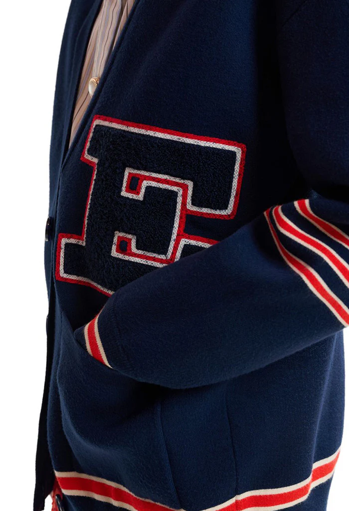 Jigan Cardigan - Navy and Red - Image 5