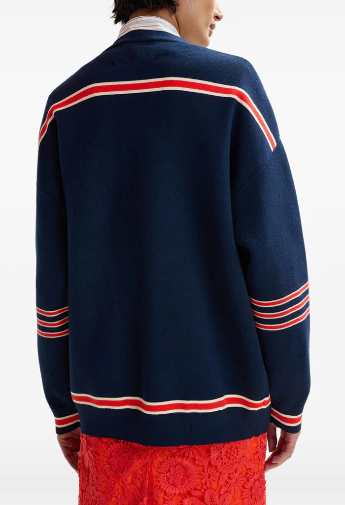 Jigan Cardigan - Navy and Red - Image 6