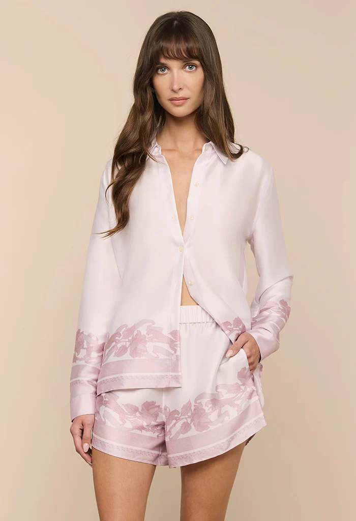 Judy Blouse - Mauve Multi Leopard Scarf - Image 4