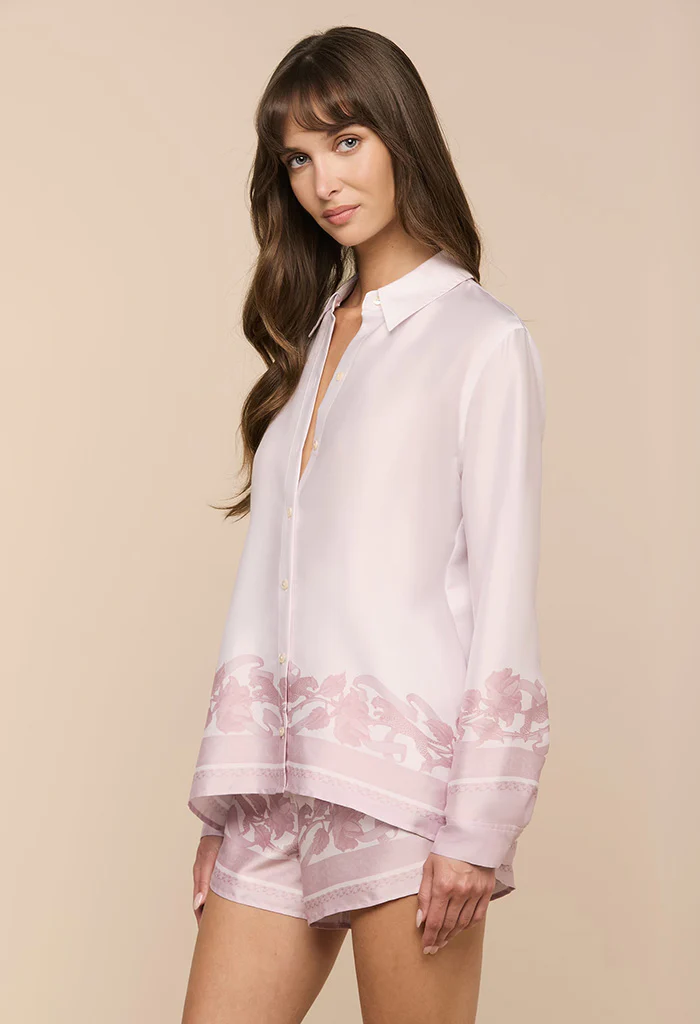 Judy Blouse - Mauve Multi Leopard Scarf - Image 6