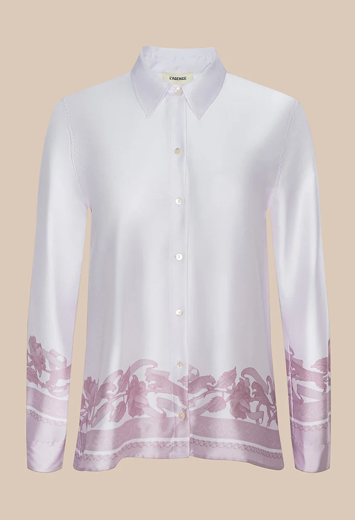 Judy Blouse - Mauve Multi Leopard Scarf - Image 9
