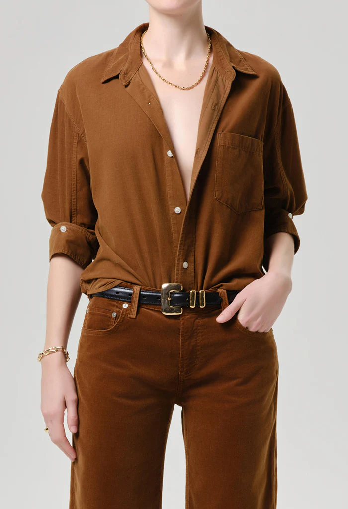 Kayla Corduroy Shirt - Manuka - Image 2
