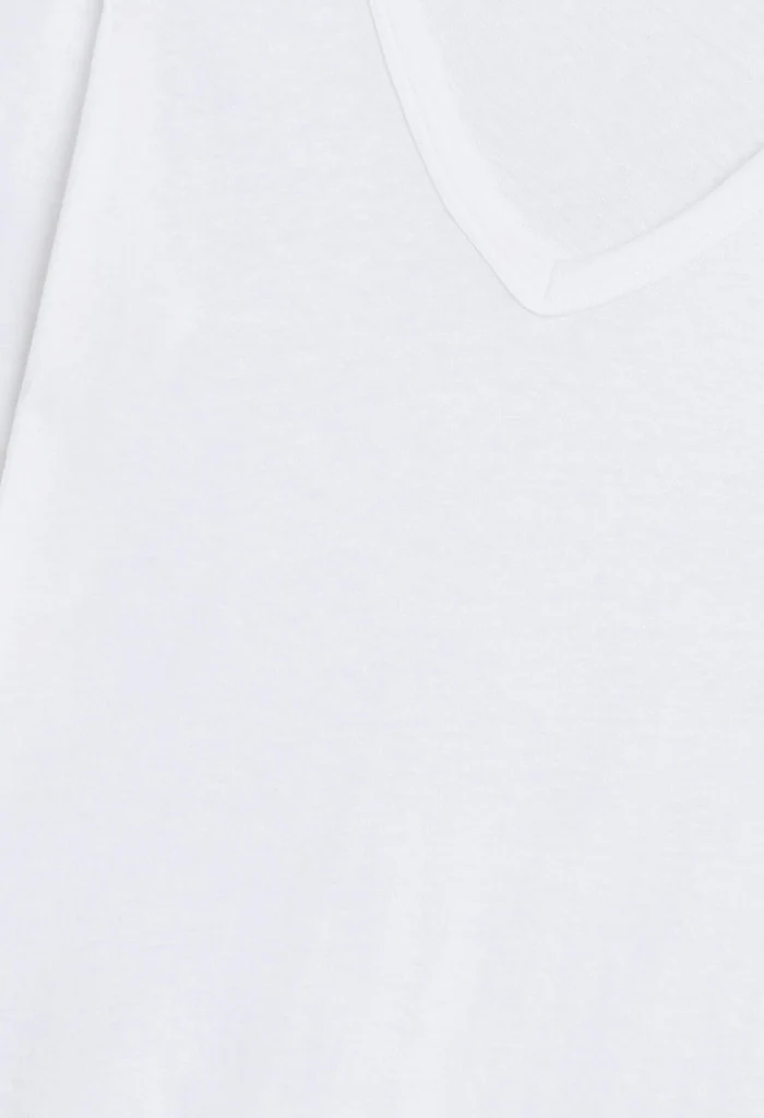 Laura V-Neck Tee - White - Image 6