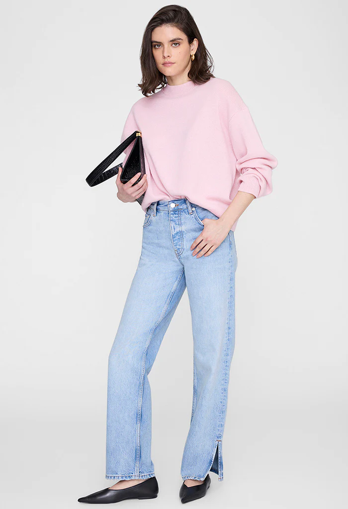 Lee Crew Sweater - Powder Pink - Image 2