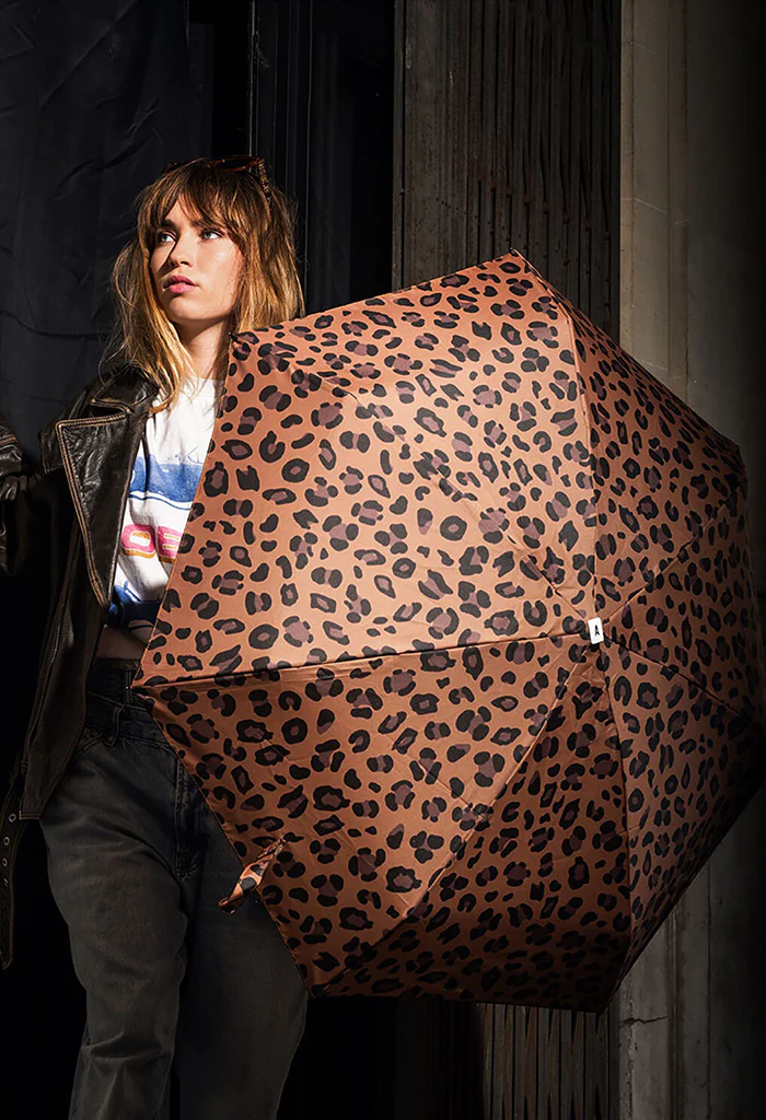Leopard Print Compact Umbrella - AIME - Image 6