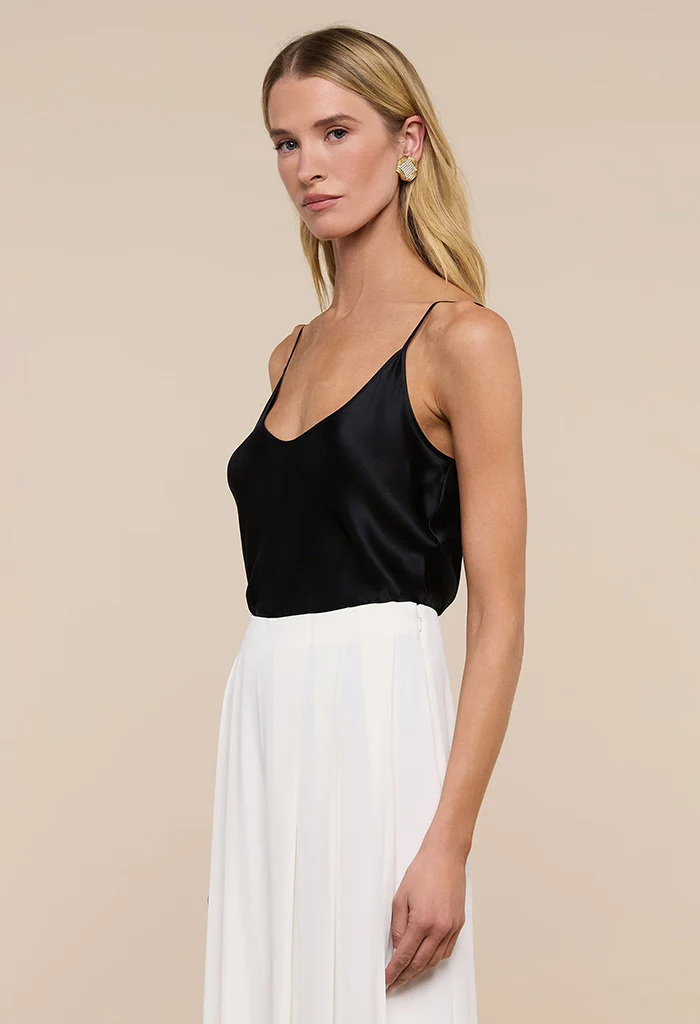 Lexi Silk Camisole - Black - Image 6