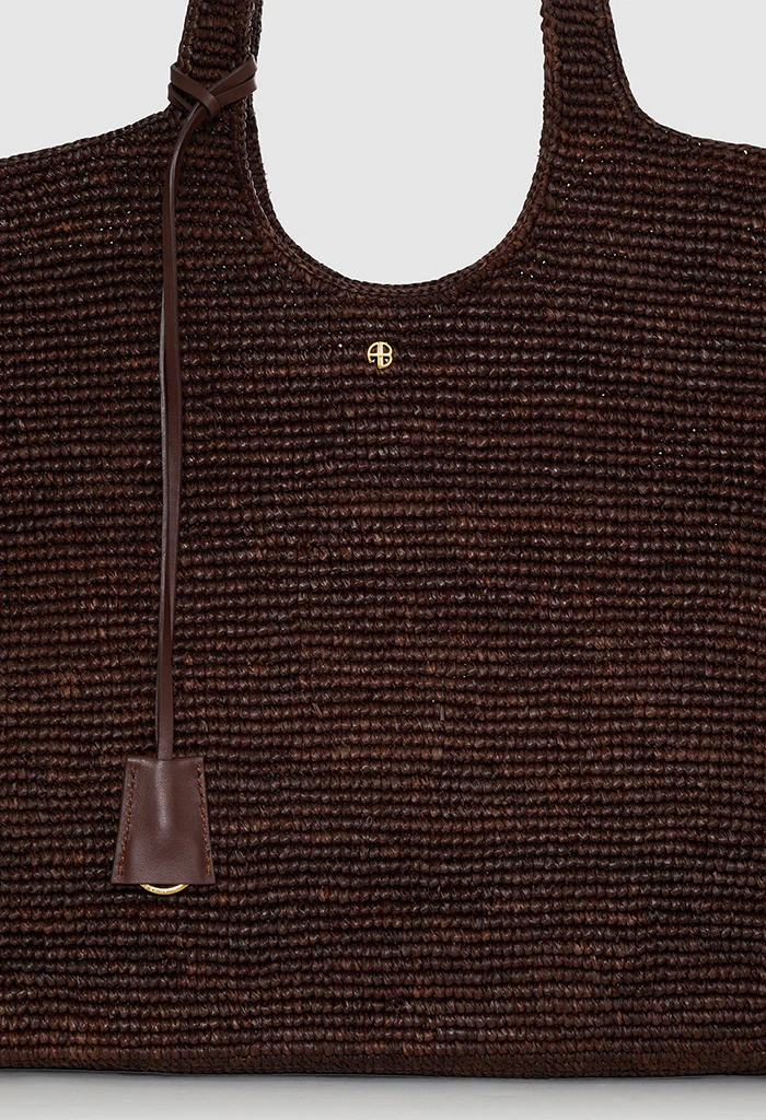 Lili Tote Raffia - Dark Brown - Image 4