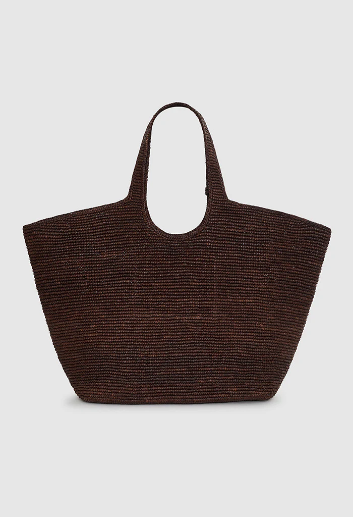 Lili Tote Raffia - Dark Brown - Image 5