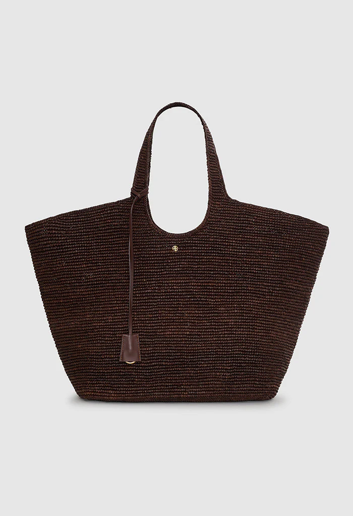 Lili Tote Raffia - Dark Brown - Image 6