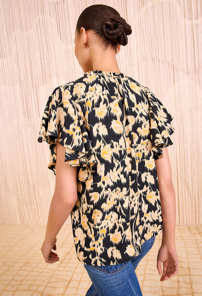Lilo Flutter Sleeve Blouse - Tourmaline - Image 8