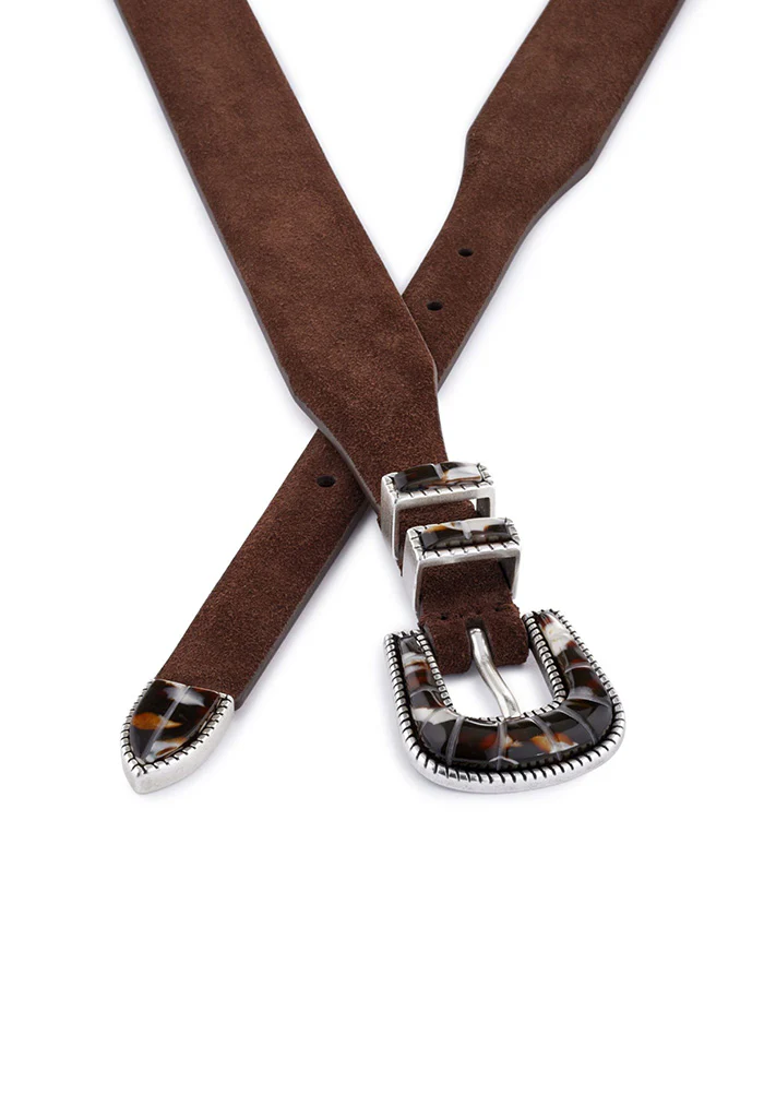 Crazy Colour Lizard Effect Belt - Brown Shades - Image 4