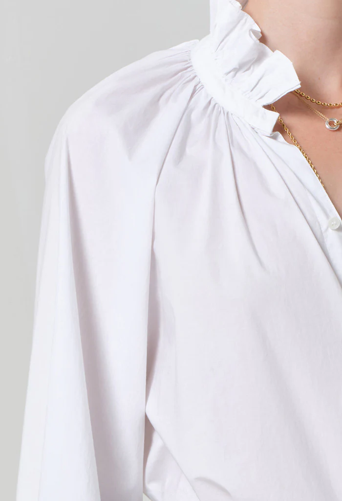 Loretta Ruffle Top - Optic White - Image 5