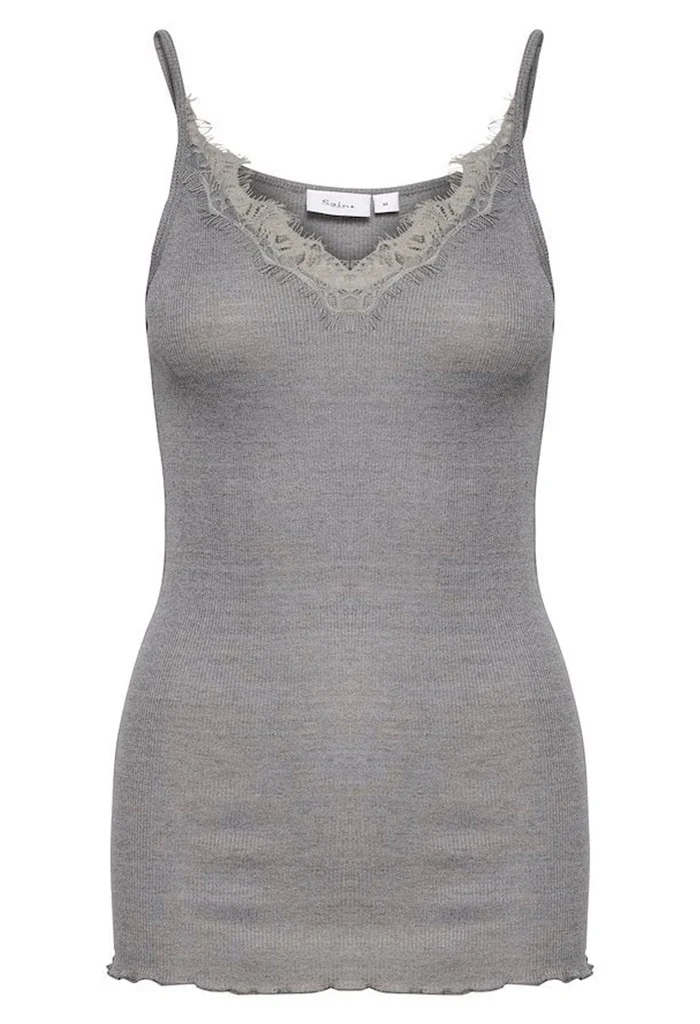 Maya Strap Top - Mist Grey Melenge