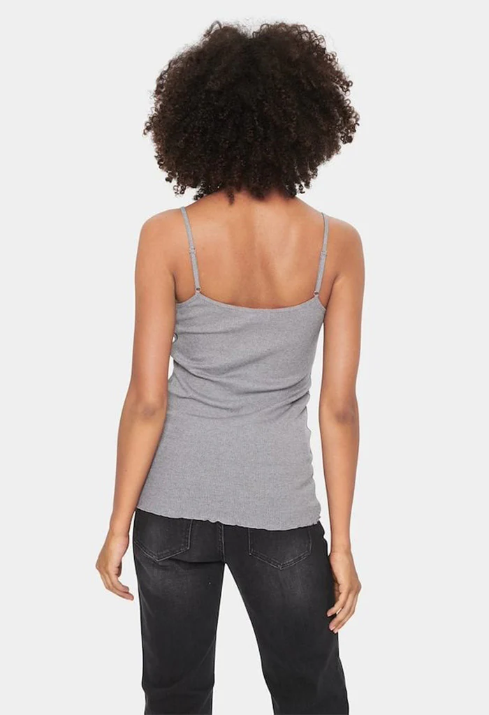 Maya Strap Top - Mist Grey Melenge - Image 5