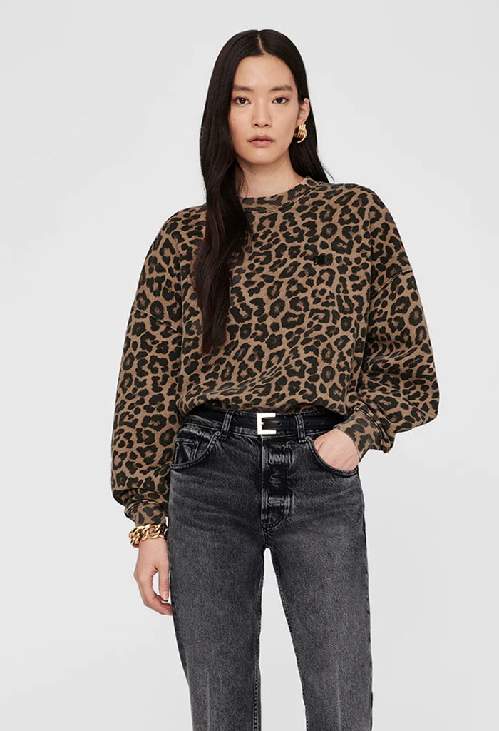 Miles Sweatshirt - Black And Brown Leopard - Image 3