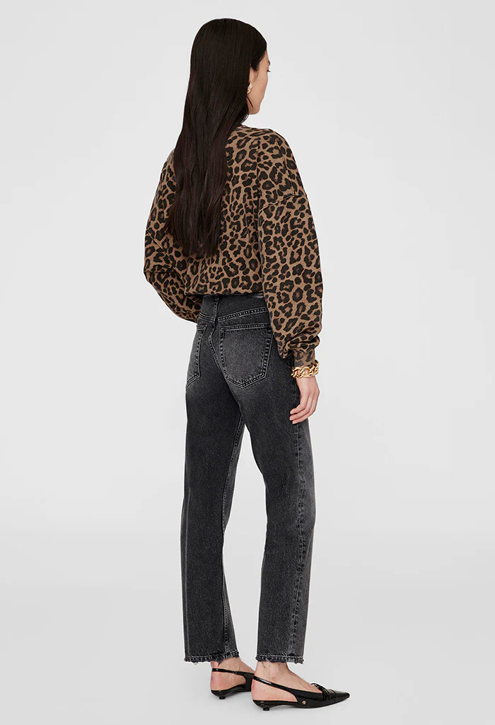 Miles Sweatshirt - Black And Brown Leopard - Image 6
