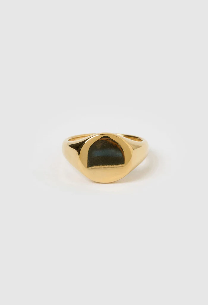 Miro Gold Signet Ring - Image 5