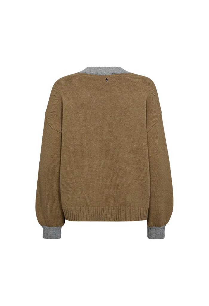Beth Ottili V-neck Knit - Grey Mélange - Image 4