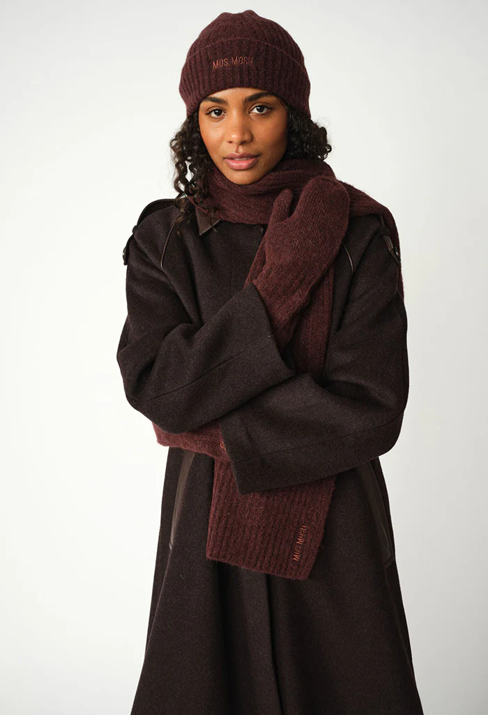 Lora Knit Scarf - Fudge - Image 2