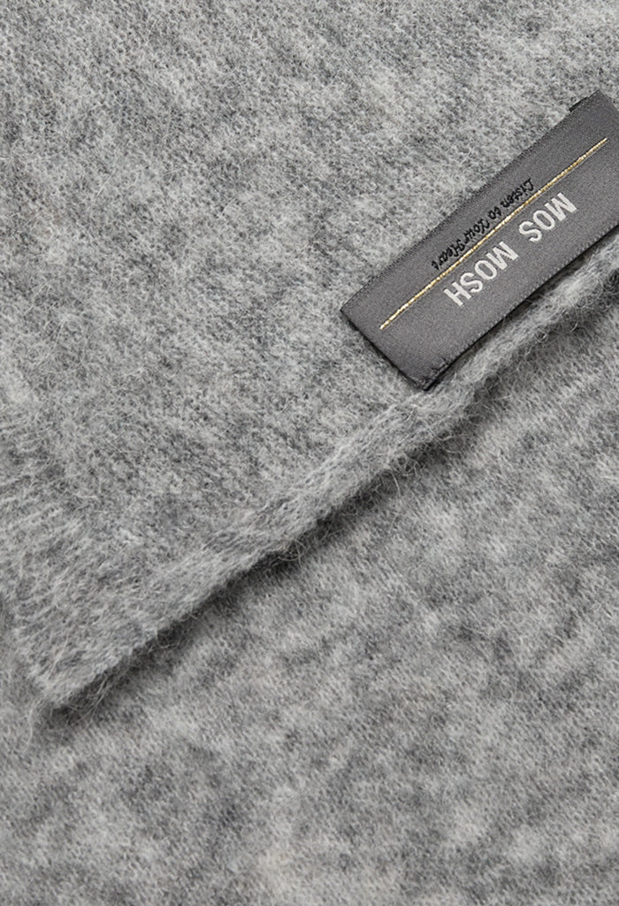 Mape Knit Scarf - Grey Mélange - Image 4