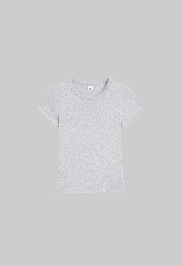Nando Slim Fit Tee - Light Grey Mélange - Image 7