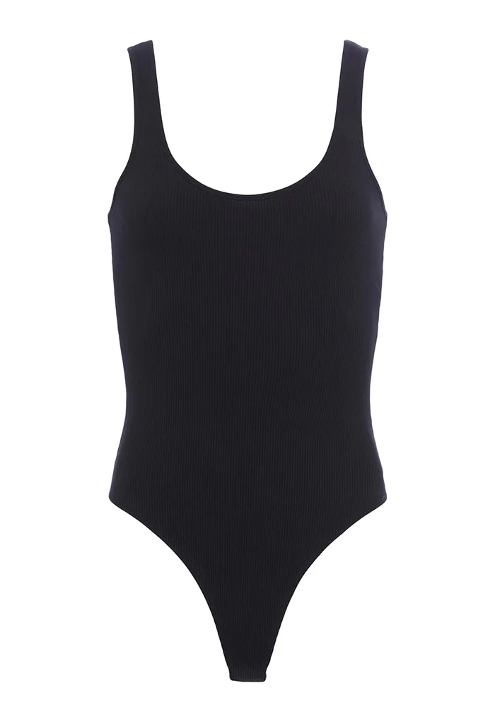 Nica Scoopneck Bodysuit - Black