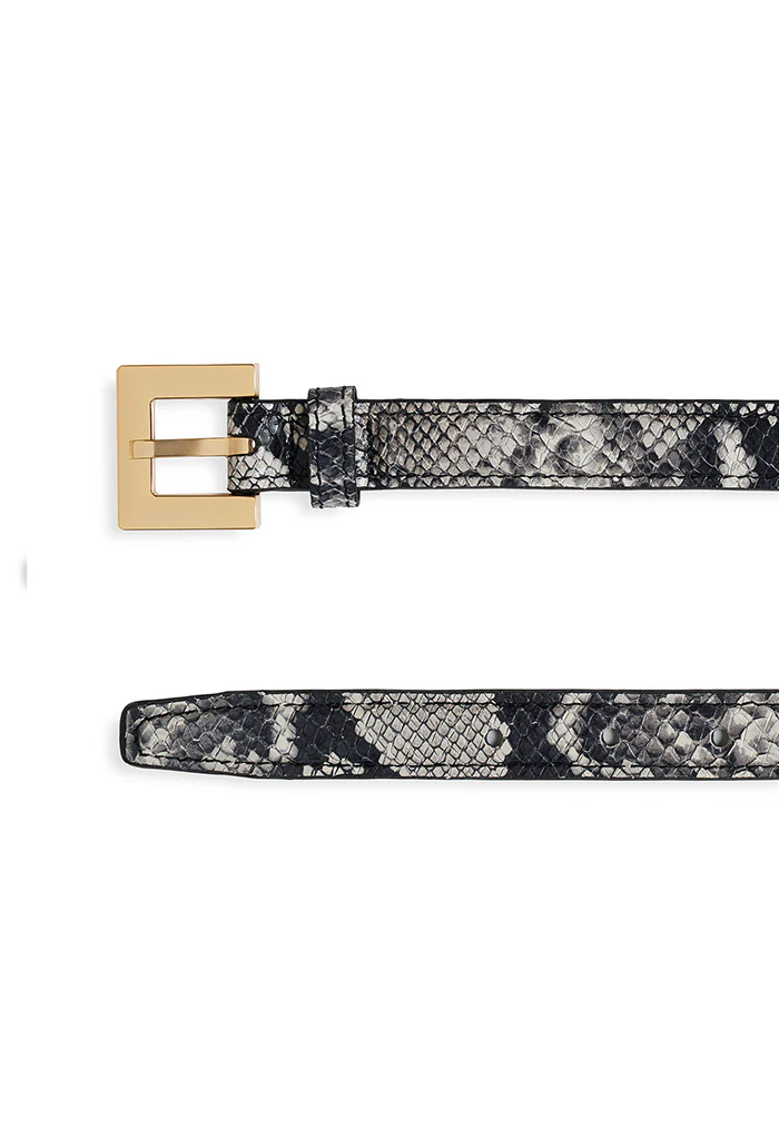 Nicola Belt – Black and White Snake - Image 3