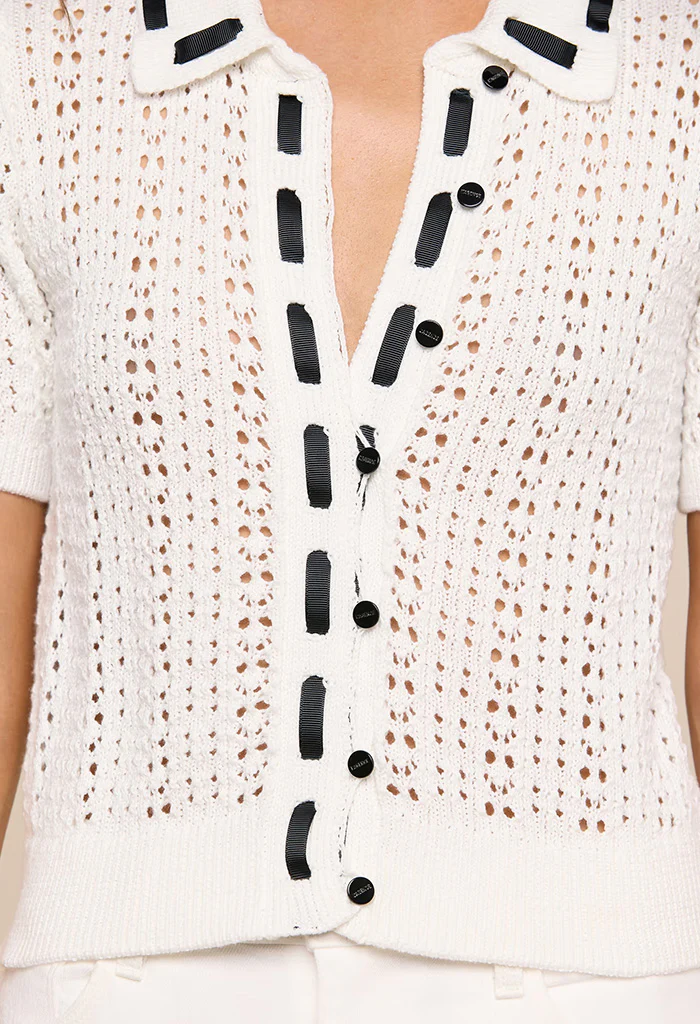 Ninette Knit Top - Black/White - Image 8
