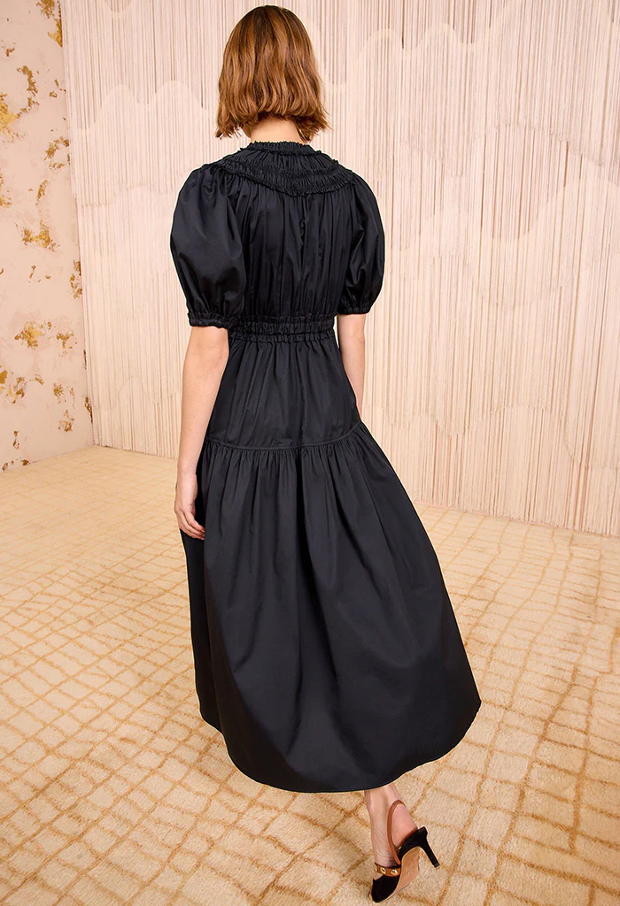 Othella Short Sleeve Midi Dress - Noir - Image 5