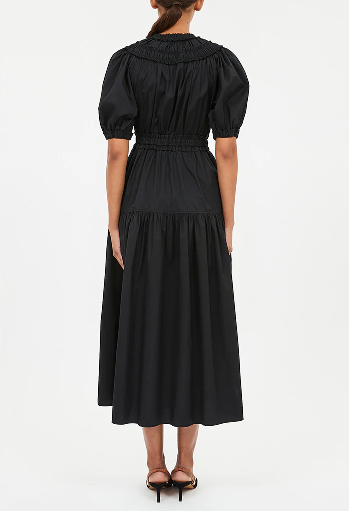 Othella Short Sleeve Midi Dress - Noir - Image 8