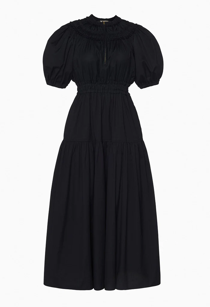 Othella Short Sleeve Midi Dress - Noir - Image 9