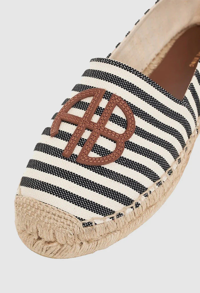 Paloma Espadrilles - Black And Natural Stripe - Image 4