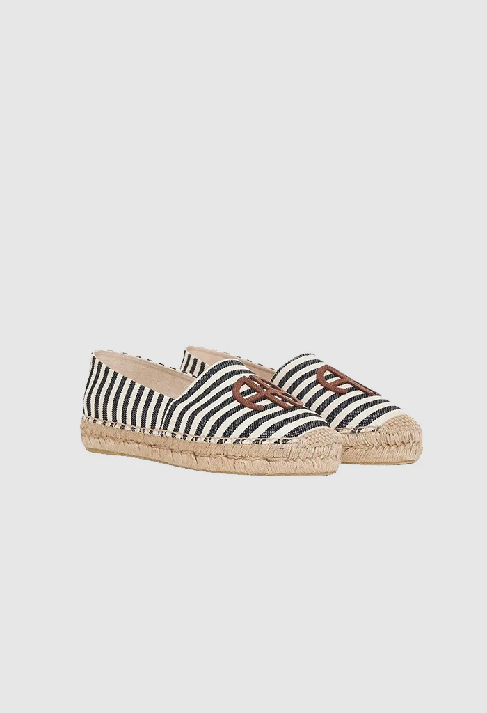 Paloma Espadrilles - Black And Natural Stripe - Image 6