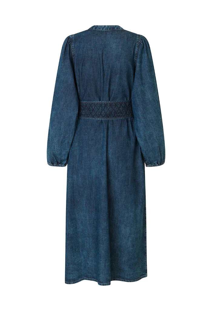 Paris Midi Dress - Blue - Image 6