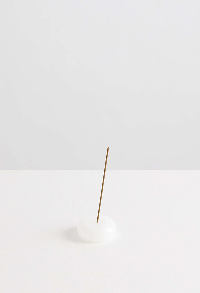 Pebble Incense Holder - Opaque White - Image 3