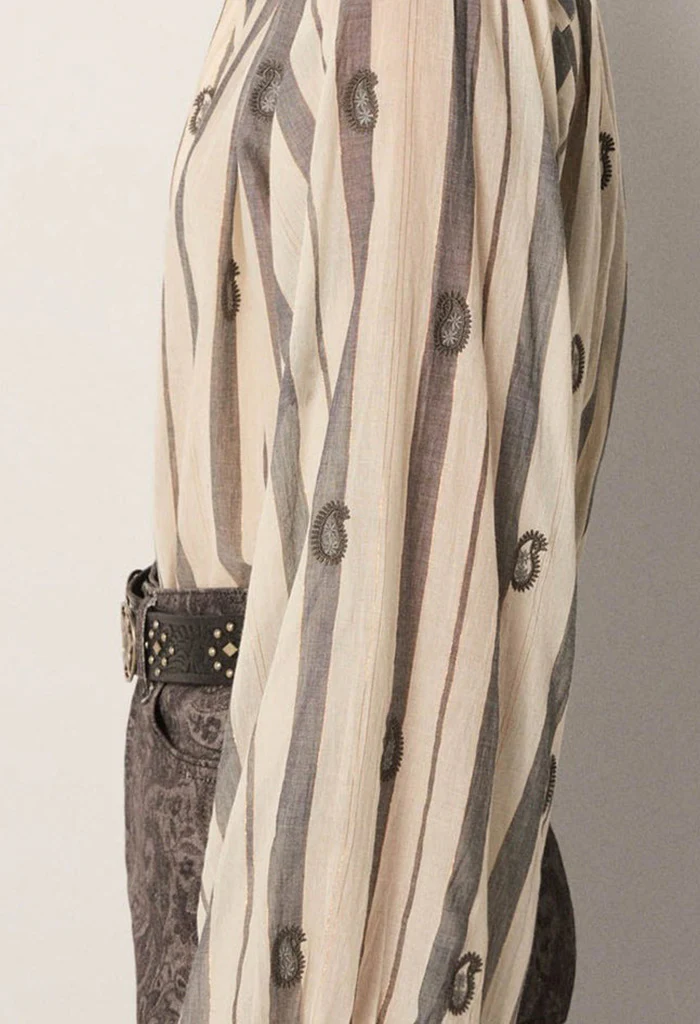 Perla Blouse - Ivory Paisley - Image 4