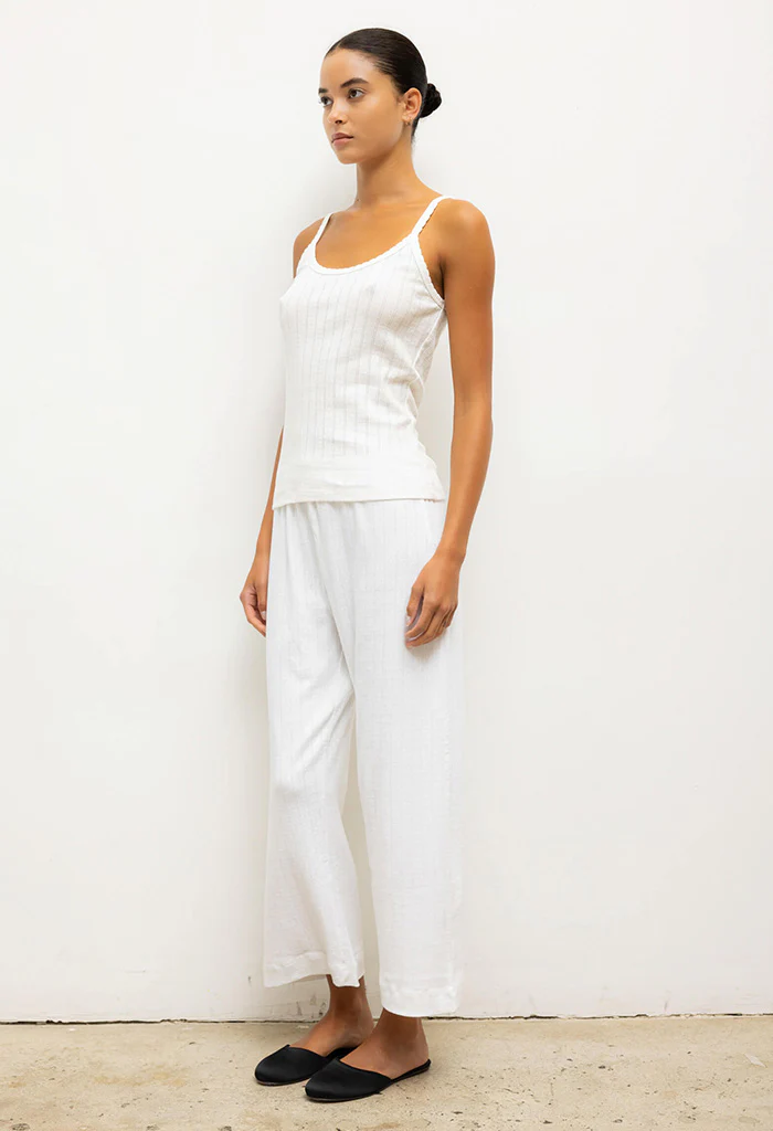 Pointelle Classic Tank Top - White - Image 5