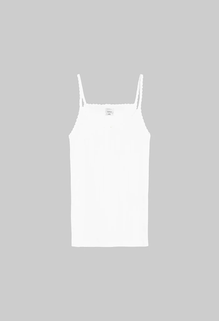 Pointelle Classic Tank Top - White - Image 7